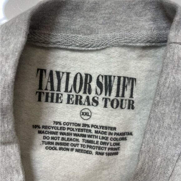 Taylor Swift The Eras Tour 2023 Graphic Crewneck Sweatshirt Women XXL Gray Music - Picture 6 of 7